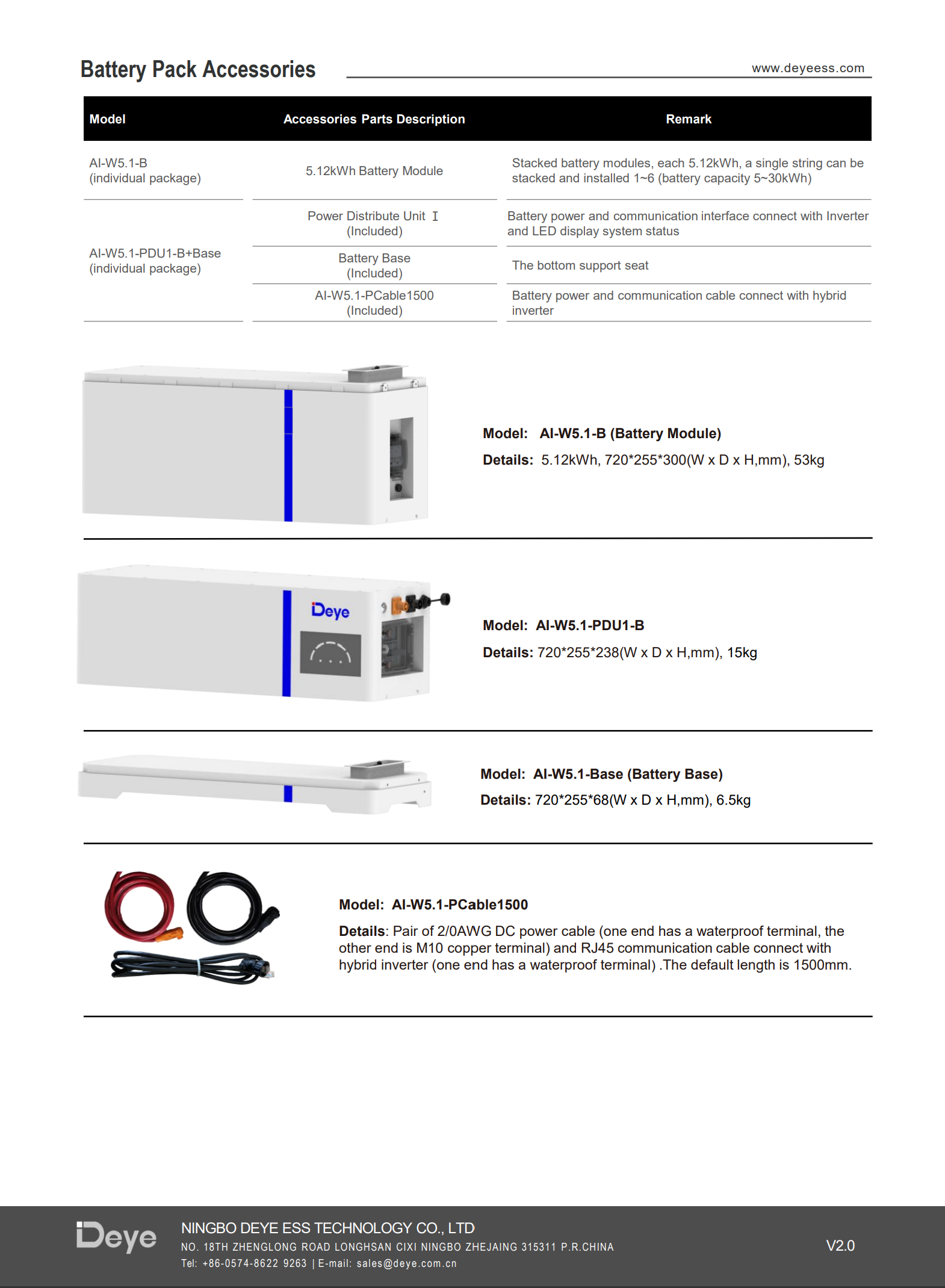 Deye AI-W5.1-B 5.12kWh Low Voltage Storage Battery - Image 4